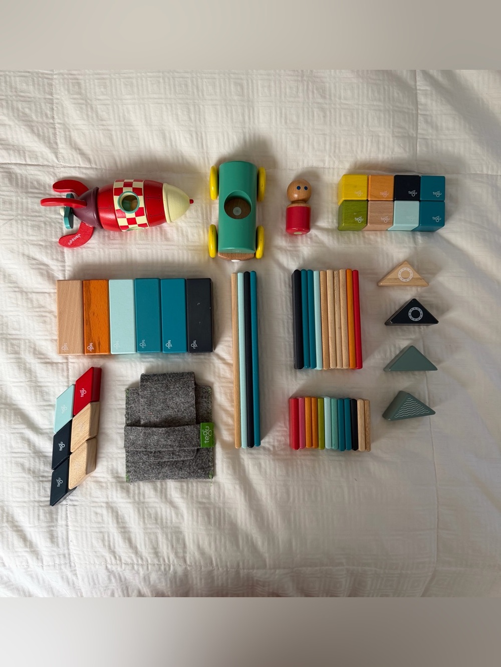 Tegu Wooden Magnet Blocks - 57 Pieces